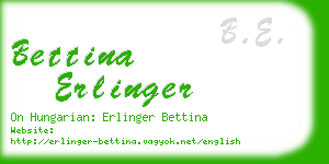 bettina erlinger business card